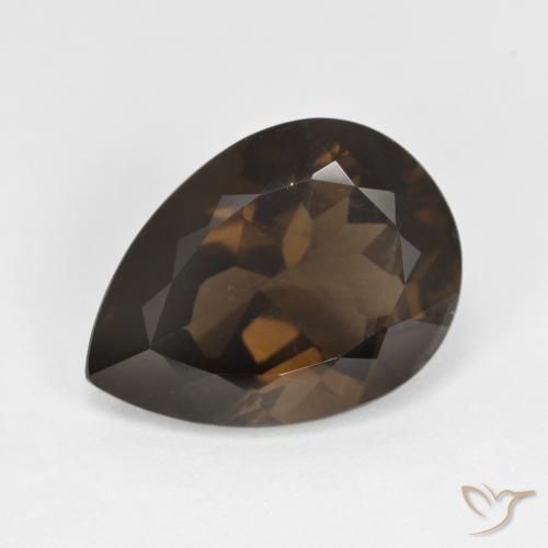 5.95ct Naturale Marrone cioccolato Quarzo fumé, Forma a pera, VS