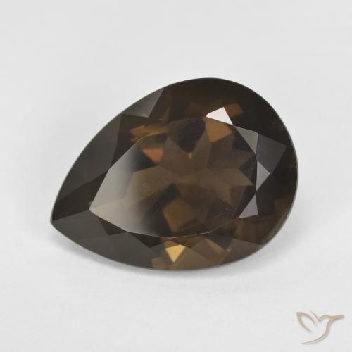Quarzo fumé Marrone cioccolato naturale da 5.95 ct, Forma a pera, VS