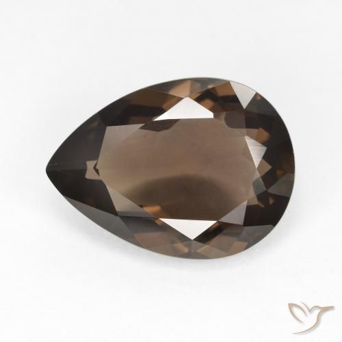 6.04ct Naturale Marrone Quarzo fumé, Forma a pera, VVS