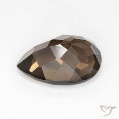 Quarzo fumé Marrone naturale da 6.04 ct, Forma a pera, VVS