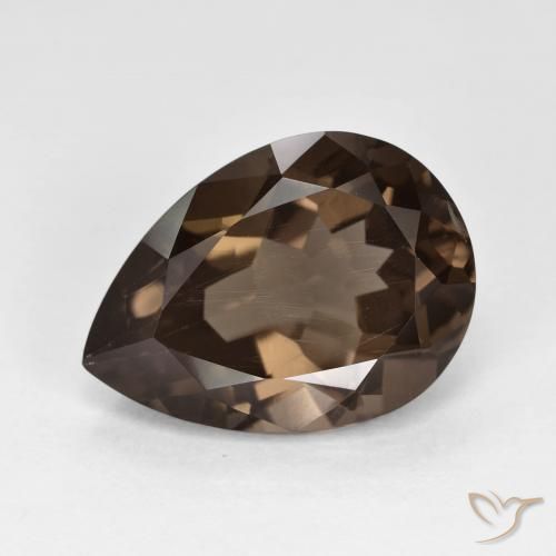 6.21ct Naturale Pan di zenzero marrone Quarzo fumé, Forma a pera, VVS