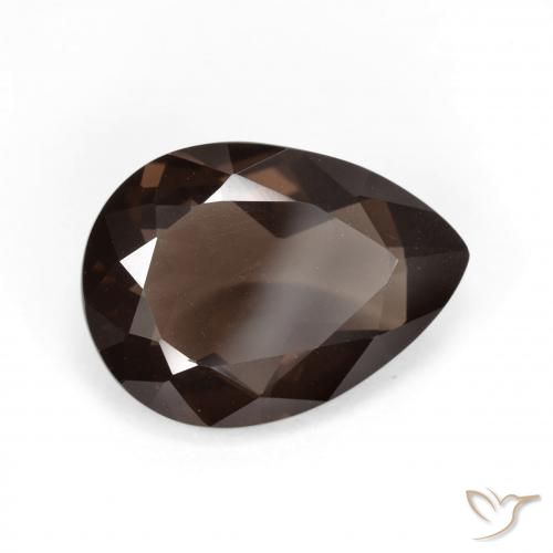 Quarzo fumé Marrone naturale da 5.36 ct, Forma a pera, VVS