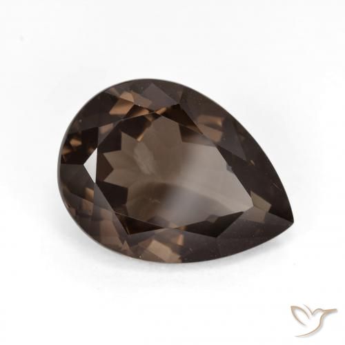 Quarzo fumé Marrone scuro naturale da 6.34 ct, Forma a pera, VS