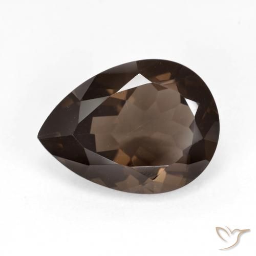 6.01ct Naturale Marrone scuro Quarzo fumé, Forma a pera, VVS