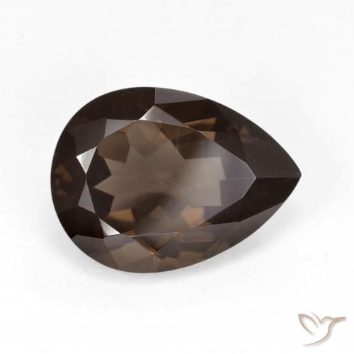 Quarzo fumé Marrone scuro naturale da 6.01 ct, Forma a pera, VVS