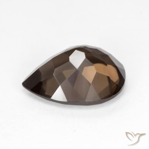 Quarzo fumé Marrone scuro naturale da 6.01 ct, Forma a pera, VVS