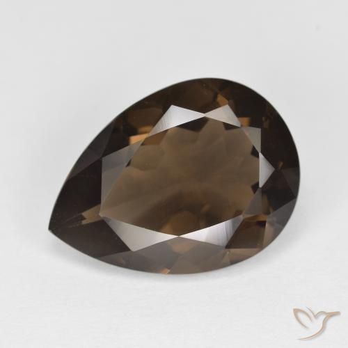 Quarzo fumè Marrone scuro naturale da 5.67 ct, Forma a pera, VVS