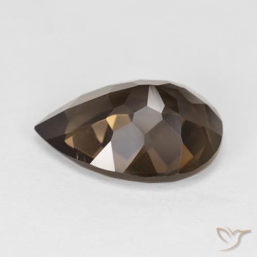 Quarzo fumè Marrone scuro naturale da 5.67 ct, Forma a pera, VVS