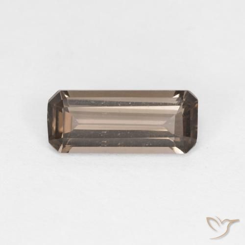 Quarzo fumé Hickory Brown naturale da 0.92 ct, Ottagonale / Taglio smeraldo, VVS