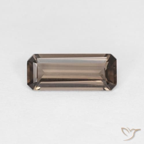 Quarzo fumé Medium Dark-Brown naturale da 0.86 ct, Ottagonale / Taglio smeraldo, VVS