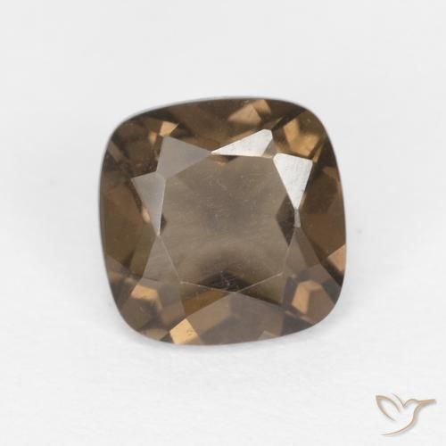 Quarzo fumè Marrone chiaro naturale da 0.90 ct, Cuscino, VVS-VS