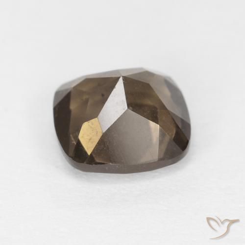 Quarzo fumè Marrone chiaro naturale da 0.90 ct, Cuscino, VVS-VS