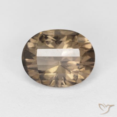 2.66ct Naturale Medium Light-Brown Quarzo fumè, Ovale, VS