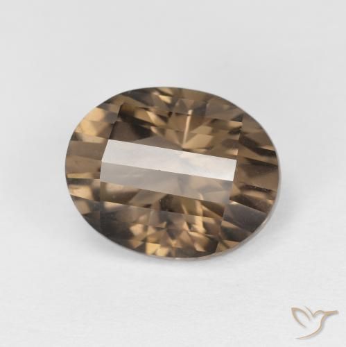 2.61ct Naturale Medium Light-Brown Quarzo fumè, Ovale, VS