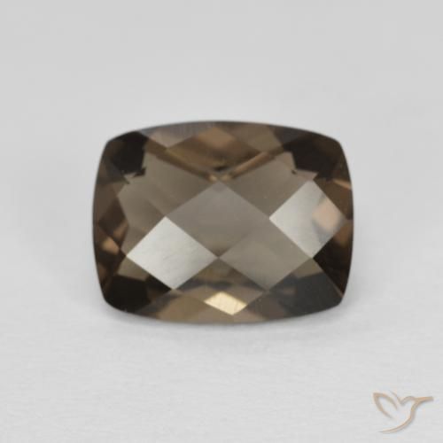 1.97ct Naturale Marrone medio Quarzo fumé, Cuscino, VVS