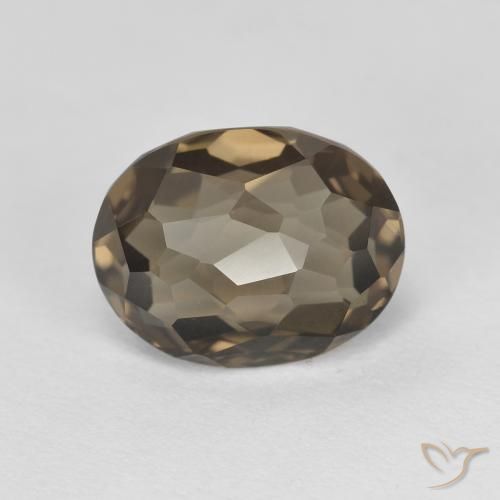 2.74ct Naturale legno marrone Wood Quarzo fumè, Ovale, VVS