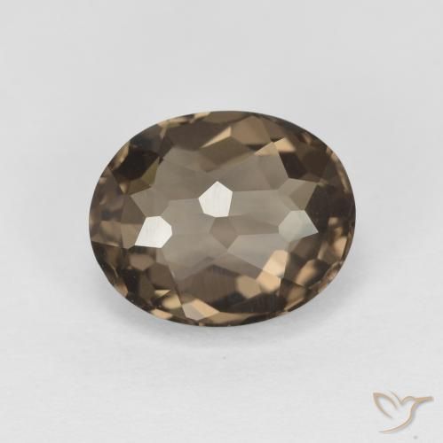 2.21ct Naturale Marrone chiaro Quarzo fumè, Ovale, VVS