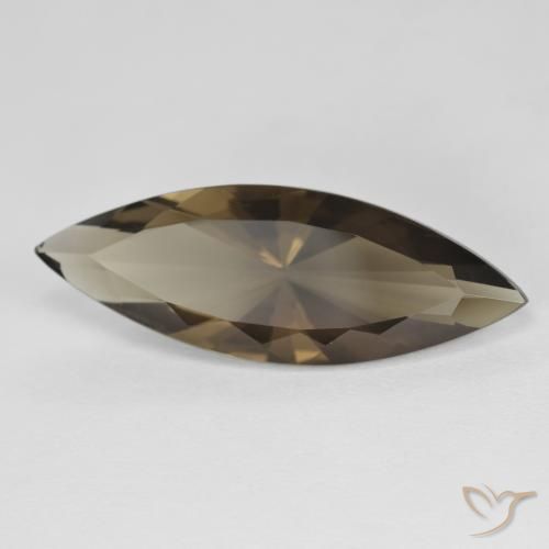 Quarzo fumé legno marrone Wood naturale da 6.22 ct, Taglio marquise, VVS