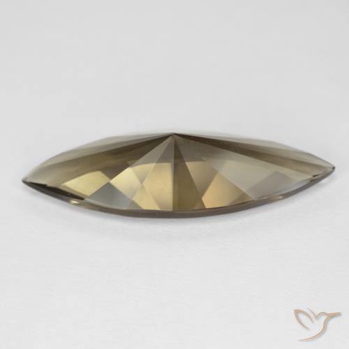 Quarzo fumé legno marrone Wood naturale da 6.22 ct, Taglio marquise, VVS