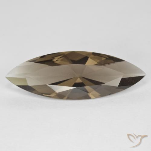 6.36ct Naturale Medium Light-Brown Quarzo fumé, Taglio marquise, VVS