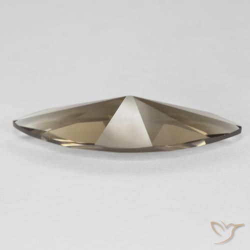 Quarzo fumé Medium Light-Brown naturale da 6.36 ct, Taglio marquise, VVS