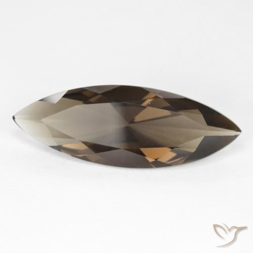 Quarzo fumé Medium Light-Brown naturale da 6.35 ct, Taglio marquise, VVS