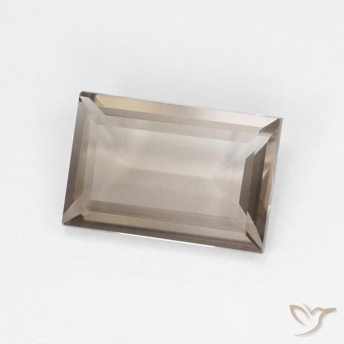 1.36ct Naturale Marrone Chiaro Neutro Quarzo fumé, Taglio a baguette, VVS