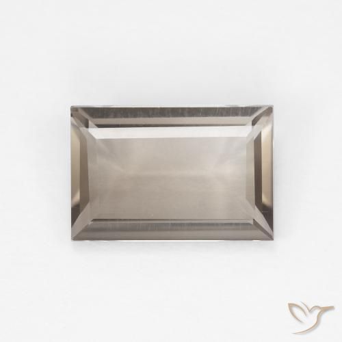 Quarzo fumé Marrone Chiaro Neutro naturale da 1.36 ct, Taglio a baguette, VVS