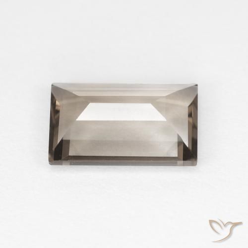 Quarzo fumé Marrone Chiaro Neutro naturale da 1.36 ct, Taglio a baguette, VVS