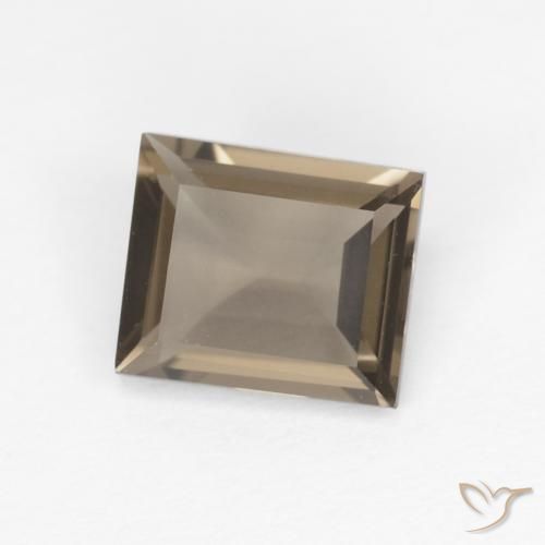 Quarzo fumé Marrone caldo naturale da 0.86 ct, Taglio a baguette, VVS