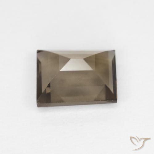Quarzo fumé Marrone caldo naturale da 0.86 ct, Taglio a baguette, VVS