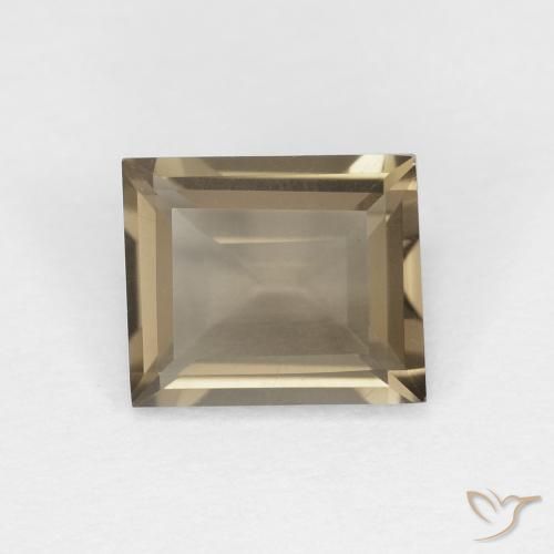 0.92ct Naturale Medium Light-Brown Quarzo fumé, Taglio a baguette, VVS