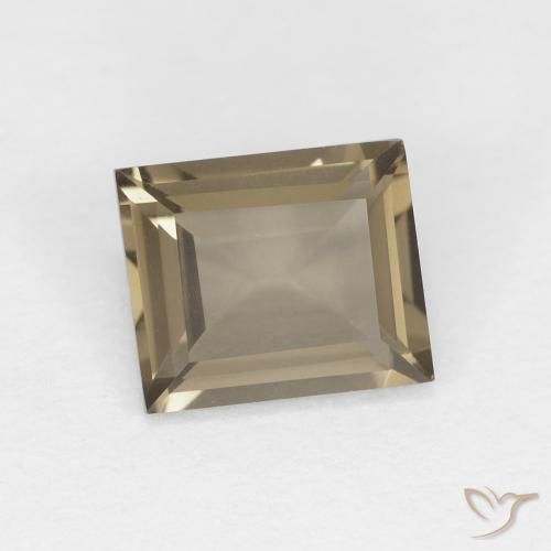 Quarzo fumé Medium Light-Brown naturale da 0.92 ct, Taglio a baguette, VVS