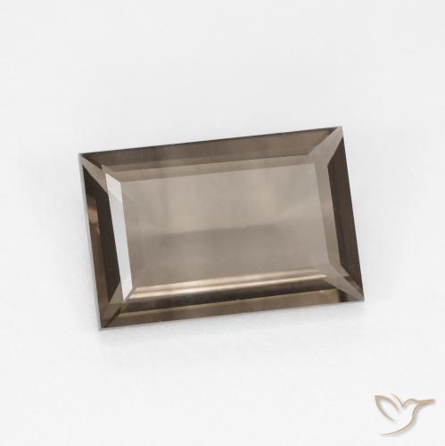 Quarzo fumé Marrone chiaro naturale da 1.43 ct, Taglio a baguette, VVS