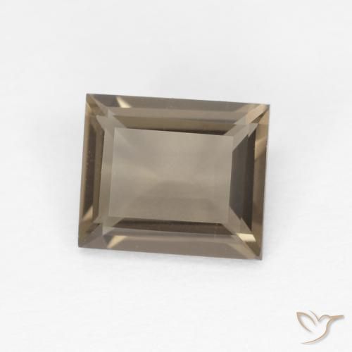 Quarzo fumé Marrone terra d'ombra chiaro naturale da 0.85 ct, Taglio a baguette, VVS