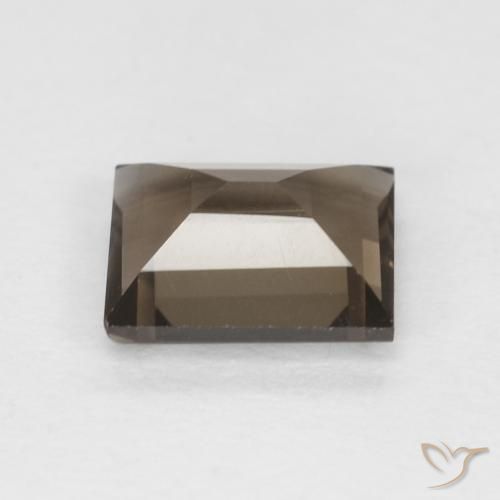 Quarzo fumé Medium Dark-Brown naturale da 0.86 ct, Taglio a baguette, VVS