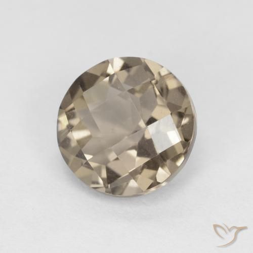 Quarzo fumé Marrone Caffè Chiaro naturale da 1.26 ct, Rotondo, VVS