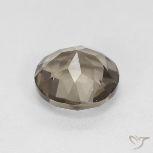 Quarzo fumé Marrone Caffè Chiaro naturale da 1.26 ct, Rotondo, VVS