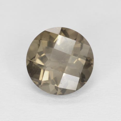 1.22ct Naturale Medium Light-Brown Quarzo fumé, Rotondo, VVS