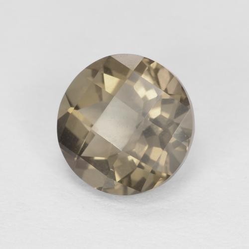 Quarzo fumé Medium Light-Brown naturale da 1.22 ct, Rotondo, VVS