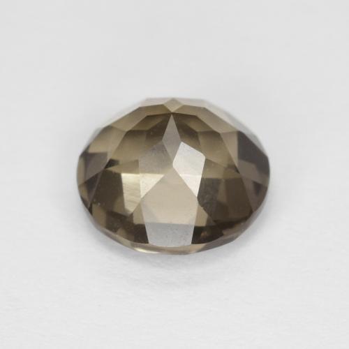 Quarzo fumé Medium Light-Brown naturale da 1.22 ct, Rotondo, VVS