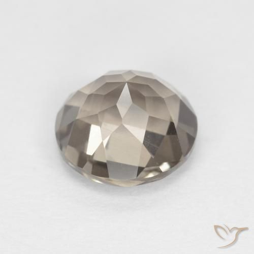 Quarzo fumé Marrone chiaro naturale da 1.26 ct, Rotondo, VVS