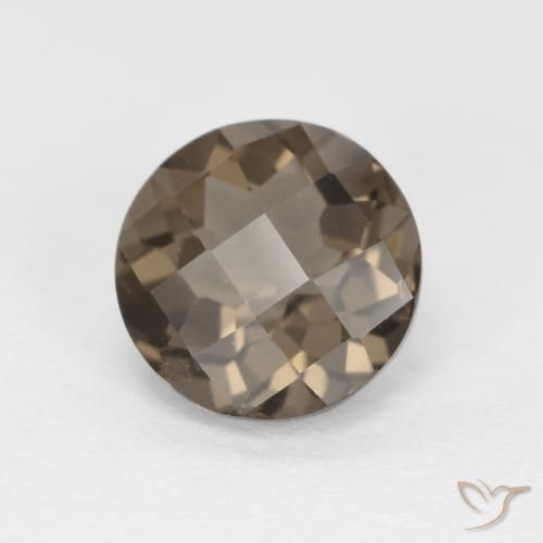 Quarzo fumé Marrone medio naturale da 1.13 ct, Rotondo, VVS