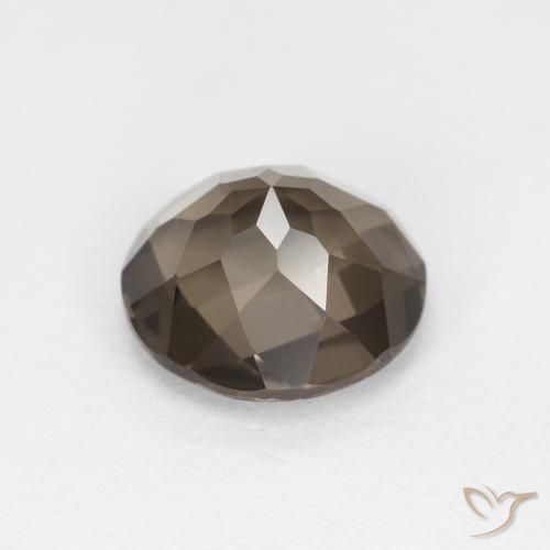 Quarzo fumé Marrone medio naturale da 1.13 ct, Rotondo, VVS