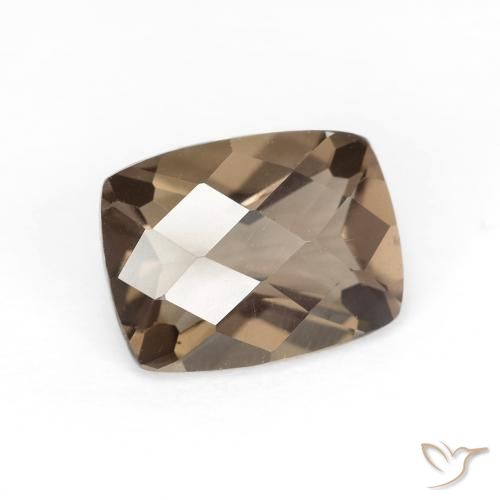 Quarzo fumé Medium Light-Brown naturale da 1.82 ct, Cuscino, VVS
