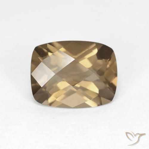 1.75ct Naturale Marrone caldo Quarzo fumé, Cuscino, VVS