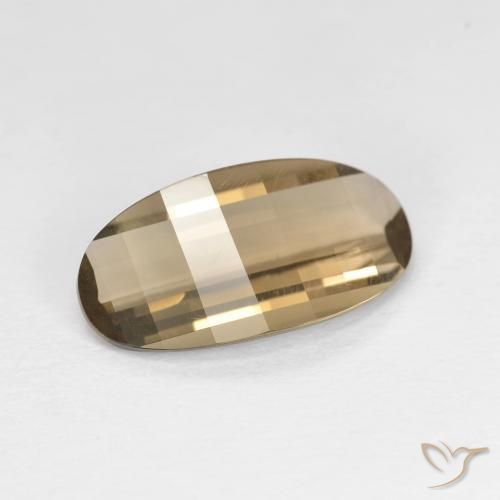 Quarzo fumé Moka chiaro naturale da 2.42 ct, Ovale, VVS