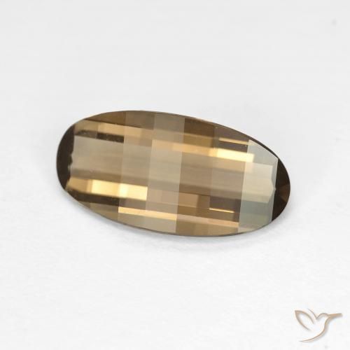 Quarzo fumé Moka chiaro naturale da 2.28 ct, Ovale, VVS