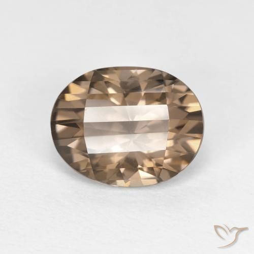 2.51ct Naturale Moka chiaro Quarzo fumè, Ovale, VVS