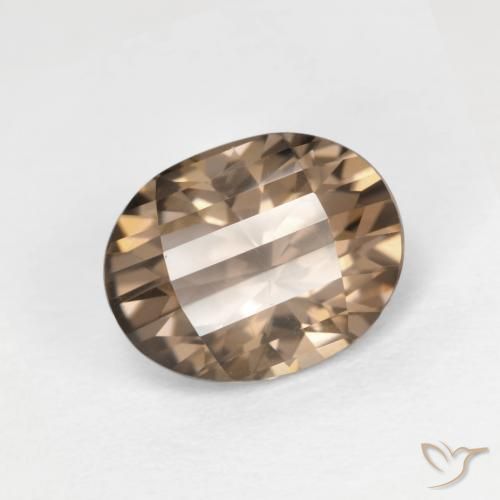 Quarzo fumé Moka chiaro naturale da 2.51 ct, Ovale, VVS